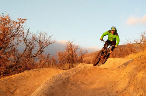 Xan Marshland in the Showers Pass IMBA Jacket
